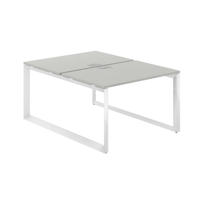 PR.247.SH.O59.WH / Рабочая станция 1200х1638х750 / профиль: 59х59 белый; столешница: серый бархат