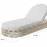 Шезлонг плетеный с матрасом Sun Lounger 2150х850х360 мм Шезлонг плетеный с матрасом Sun Lounger 2150х850х360 мм