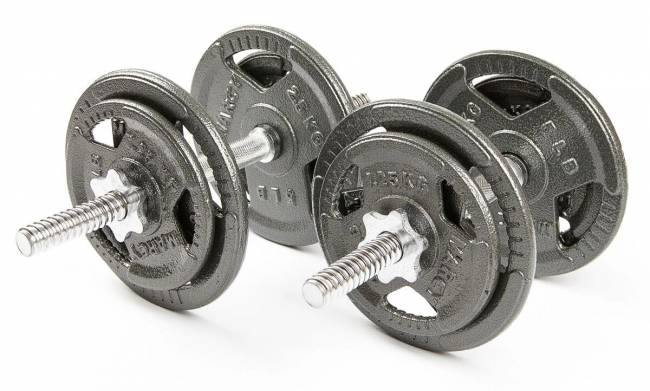 Набор гантелей с железной ручкой "HAMMERTONE", 2x11,5кг