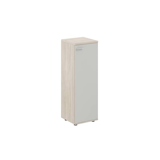 SG.814.OL.SH.R / Шкаф средний 400х400х1200, 1 дв., з.ст ЛДСП, правый / корпус: дуб светлый;  фасад: серый бархат