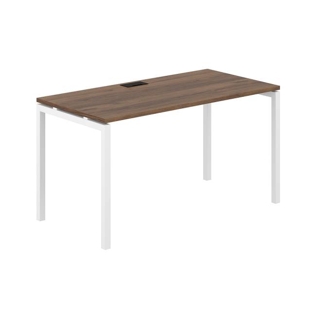 SG.205.DM.44.WH / Стол 1400х700х750 / профиль: 40х40 белый; столешница:  дуб модена