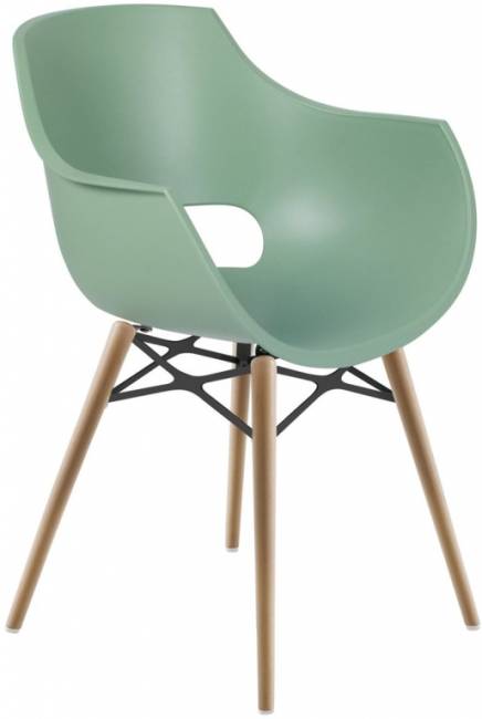 Кресло пластиковое Opal Wox Pro Beech натуральный, зеленый 590х590х820 мм Кресло пластиковое Opal Wox Pro Beech натуральный, зеленый 590х590х820 мм
