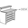 Столешница стеклянная для барной стойки Break Line Desk 1190х550х6 мм Столешница стеклянная для барной стойки Break Line Desk 1190х550х6 мм