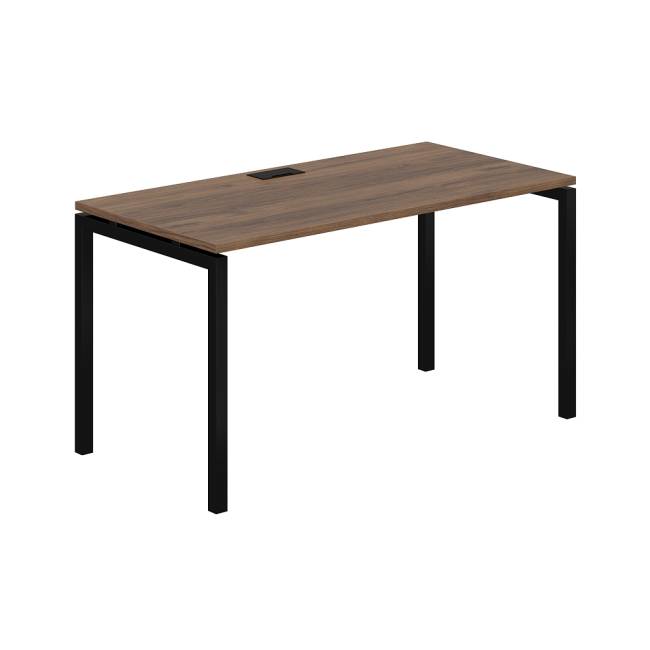 SG.205.SH.44.BL / Стол 1400х700х750 / профиль: 40х40 черный столешница:  серый бархат