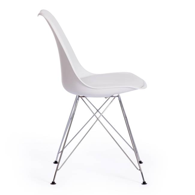 Стул Тулип Айрон Чаир/Tulip Iron Chair (мод.EC-123)/1 шт. в упаковке металл/пластик, 54,5*48*83,5см, white (белый) white (белый) металл/пластик