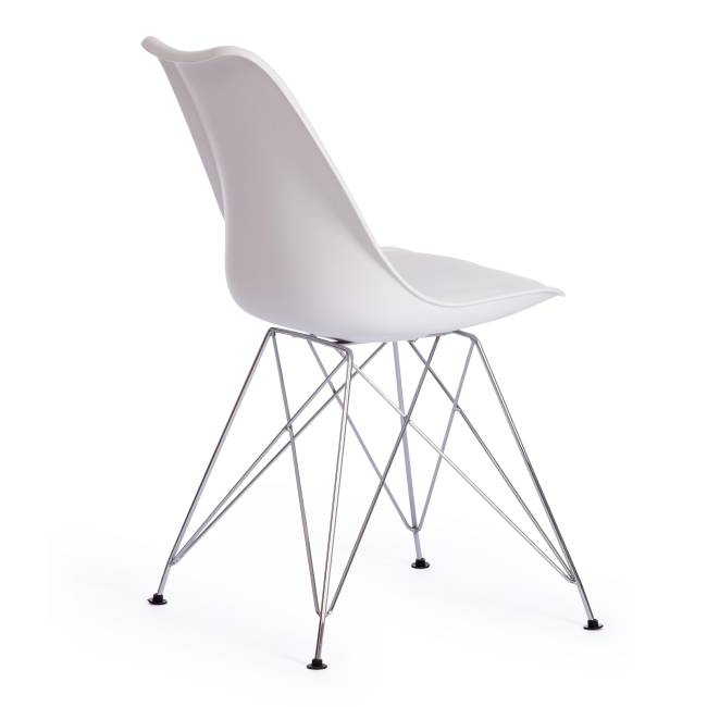 Стул Тулип Айрон Чаир/Tulip Iron Chair (мод.EC-123)/1 шт. в упаковке металл/пластик, 54,5*48*83,5см, white (белый) white (белый) металл/пластик