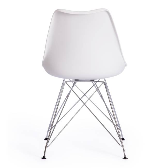Стул Тулип Айрон Чаир/Tulip Iron Chair (мод.EC-123)/1 шт. в упаковке металл/пластик, 54,5*48*83,5см, white (белый) white (белый) металл/пластик