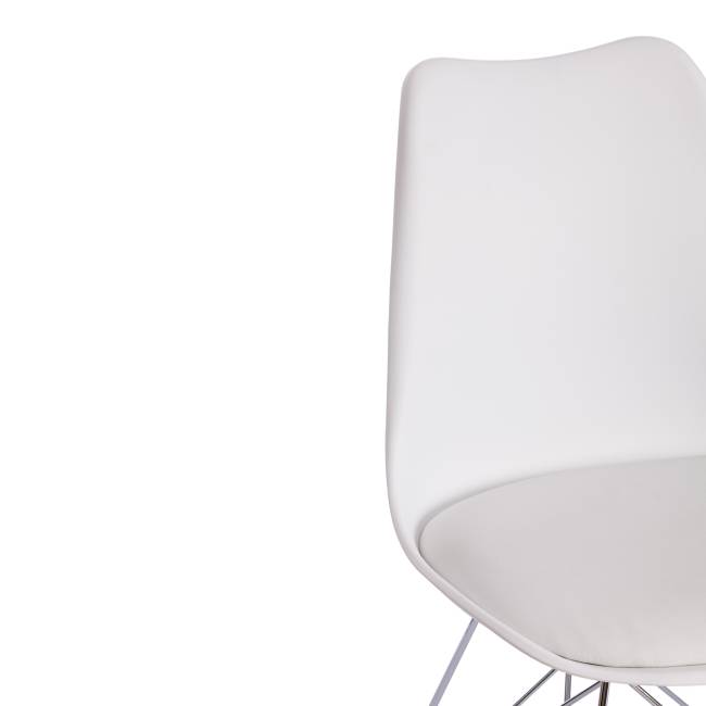 Стул Тулип Айрон Чаир/Tulip Iron Chair (мод.EC-123)/1 шт. в упаковке металл/пластик, 54,5*48*83,5см, white (белый) white (белый) металл/пластик
