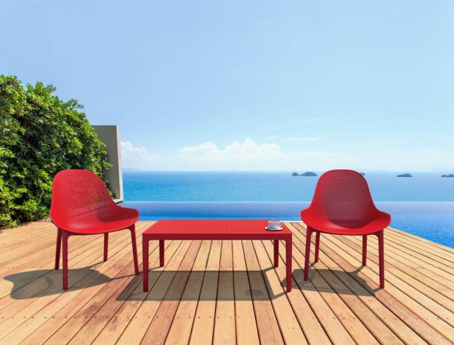Столик пластиковый журнальный Sky Lounge Table красный 1000х600х400 мм Столик пластиковый журнальный Sky Lounge Table красный 1000х600х400 мм