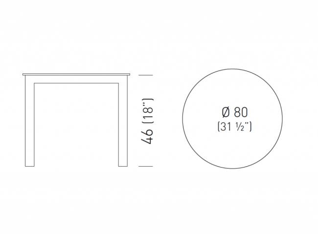 Cтолик кофейный мраморный Tag Marble Ø700х460 мм