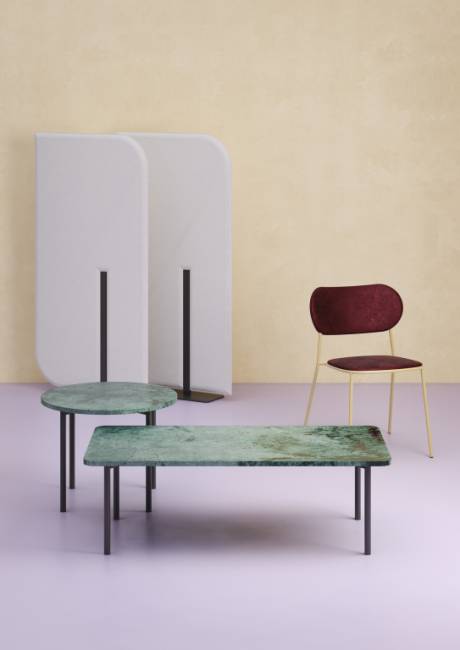 Cтолик кофейный мраморный Tag Marble Ø700х460 мм