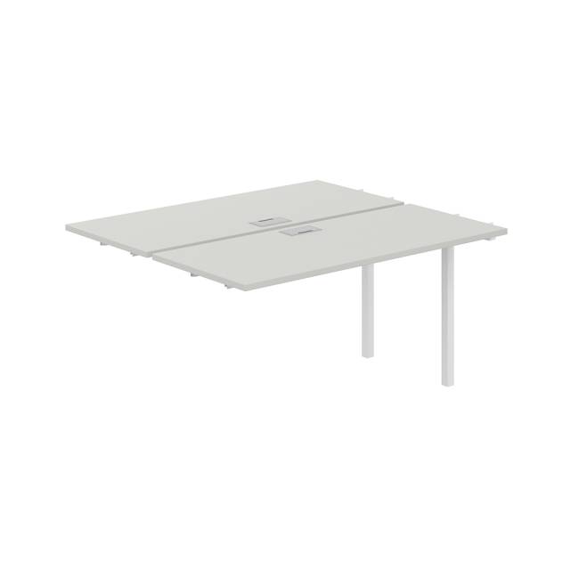 SG.212.SH.44.WH / Секция рабочей станции 1400х1238х750 / профиль: 40х40 белый; столешница: серый бархат