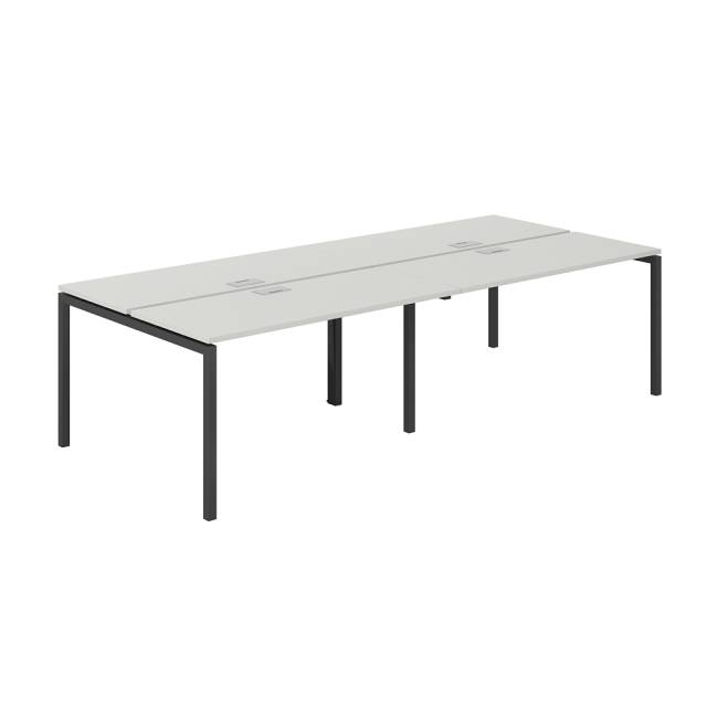 SG.252.SH.44.AN / Рабочая станция 2800х1238х750 / профиль: 40х40 антрацит; столешница: серый бархат