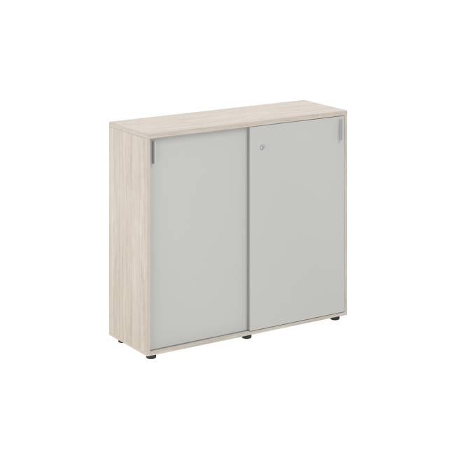 SG.711.OL.SH / Шкаф купе 1238х400х1125 средний, с замком / корпус: дуб светлый, фасады: серый бархат