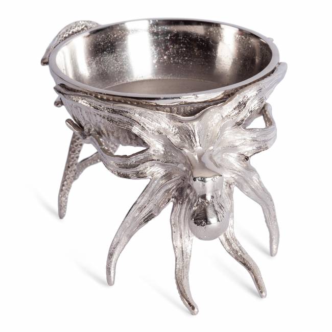 Монетница Secret de Maison Октопус1/Octopus1 (мод. 9608) алюминиевый сплав, 23х16х13,5см, серебряный никель/nickel алюминиевый сплав