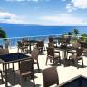 Стол пластиковый плетеный Bali коричневый 940х940х750 мм Стол пластиковый плетеный Bali коричневый 940х940х750 мм