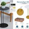 Стол приставной МеталлАрт М015 белый мрамор/золото Стол приставной МеталлАрт М015 белый мрамор/золото