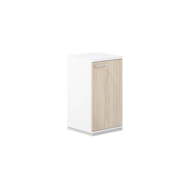 AG.203.WH.WH.AR.R / Шкаф 2 ур. 400х400х750 / корпус: белый, топ/дно: белый, фасады: ак.равелло