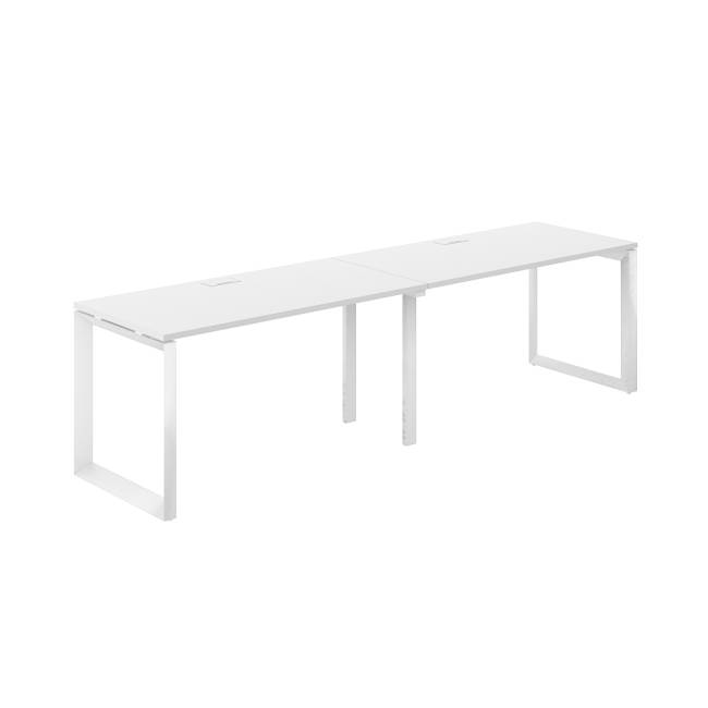 PR.225.WH.O59.WH / Рабочая станция s-b-s 2800х700х750 / профиль: 59х59 белый; столешница: белый