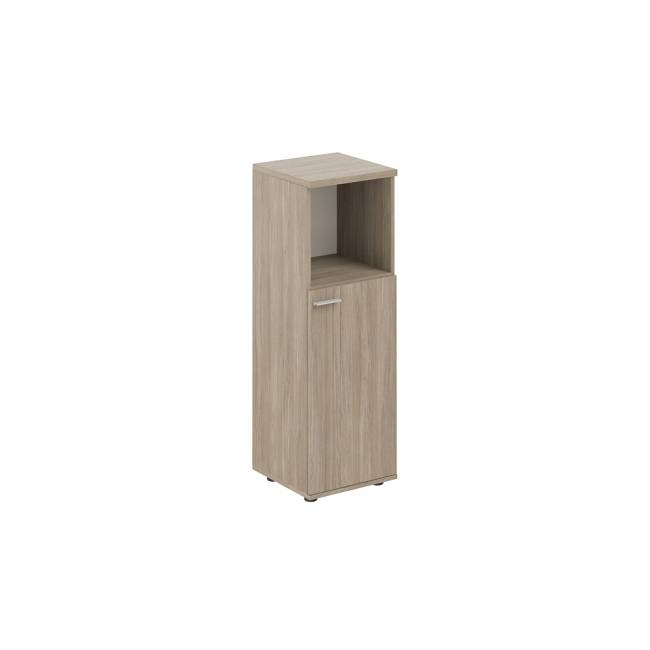SG.844.OD.OD.R / Шкаф средний с нишей 400х400х1200, 1 дв., з.ст HDF, правый / корпус: дуб темный; фасад: дуб темный
