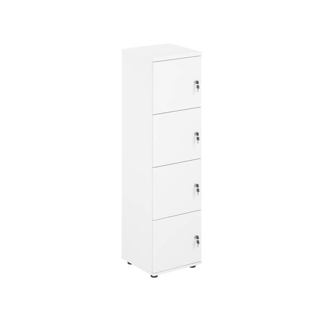 SG.817.WH.WH / Локер 4 ячейки 400х400х1483 / корпус: белый; фасады: белый