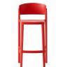 Стул пластиковый барный Abuela Stool 77 красный 500х450х1010 мм