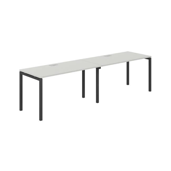 SG.225.SH.44.AN / Рабочая станция s-b-s 2800х700х750 / профиль: 40х40 антрацит; столешница: серый бархат