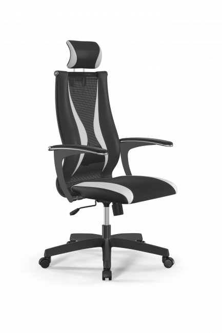 Кресло Sit 10 B2-170U - T+UMF(SY271)+Extra /Kb38/Wh09/U0mL-b/H3mL-Pf-2D(M09.B02.G15.W01), черный-белый