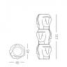 Фигура пластиковая Тотем Threebu Totem 3 Standard 450х450х1350 мм