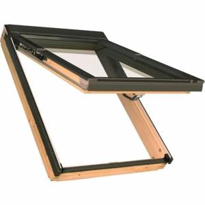 Мансардное окно FAKRO FPP-V U3 PreSelect Lux, однокамерный морозостойкий, дерево 94х118