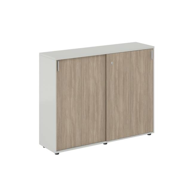 SG.712.SH.OD / Шкаф купе 1438х400х1125 средний, с замком / корпус цвет: серый бархат, фасады: дуб темный