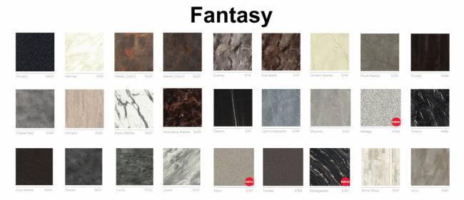 Столешница круглая Werzalit Fantasy металл Ø800х18 мм Столешница круглая Werzalit Fantasy металл Ø800х18 мм