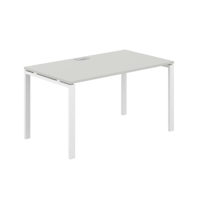 SG.208.SH.63.WH / Стол 1400х800х750 / профиль: 60х30 белый; столешница: серый бархат