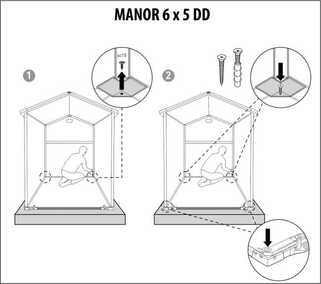 Сарай "Манор 6x5DD" (размеры 175 x 145 см), серый Сарай "Манор 6x5DD" (размеры 175 x 145 см), серый
