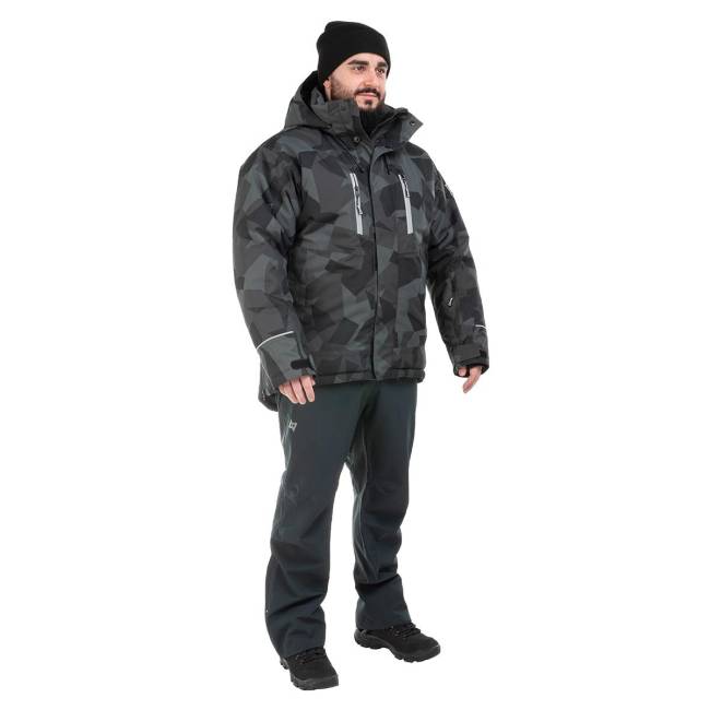 Куртка зимняя АРКТИКА, 15/15 К, цв. серый/черный, Шелтер р.2XL (T-N-AJ-2XL-54/176-G) NISUS