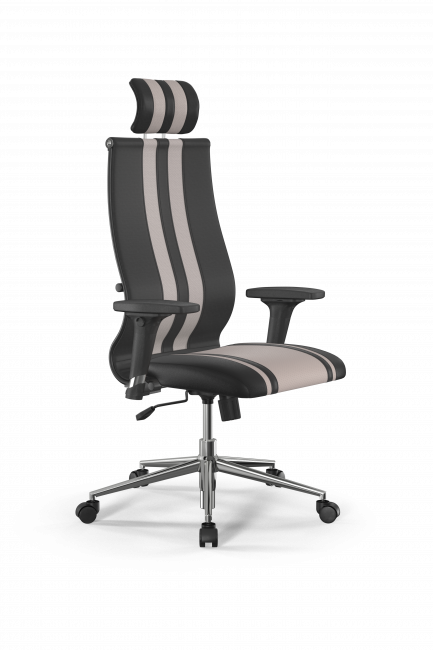 Кресло Sit 10 B2-187D - Extra /Kb40/Wh40/D02P/H3mL-G-2D(M09.B23.G18.W01), черный-св.бежевый