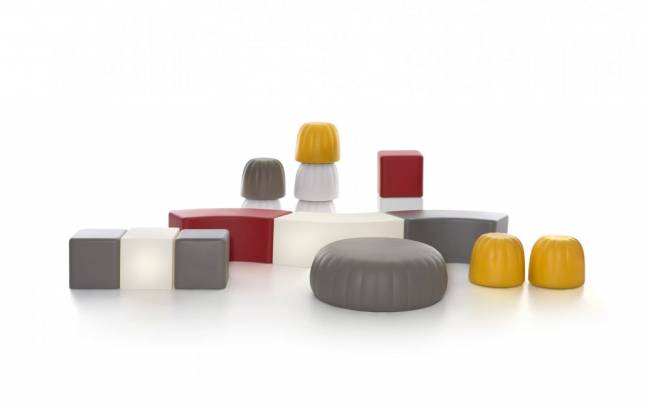 Пуф пластиковый мягкий Soft Cubo Standard 430х430х430 мм