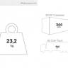 Стул пластиковый барный Cross Bar 75 бежевый 450х520х1060 мм