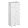 SG.820.SH.WH / Локер 10 ячеек 800х400х1866 / корпус: серый бархат; фасады: белый