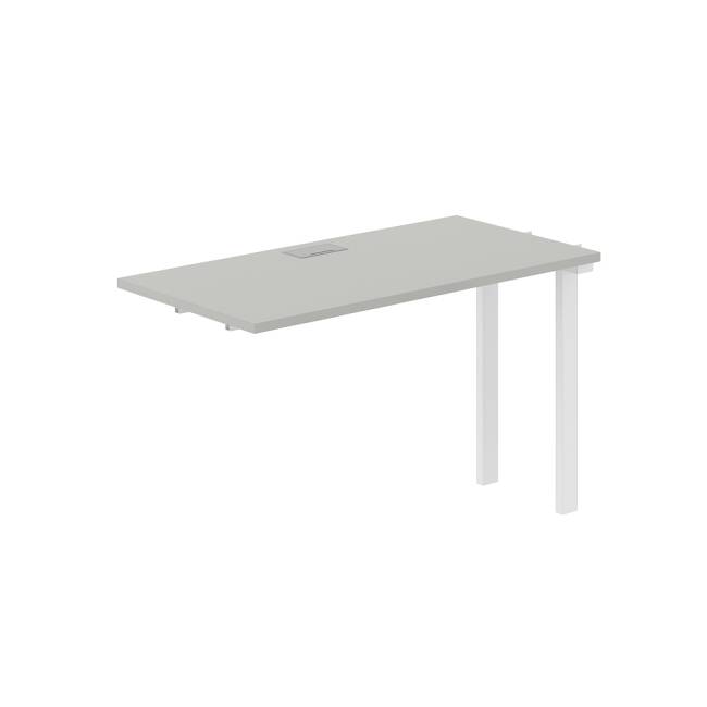 PR.261.SH.O59.WH / Секция рабочей станции s-b-s 1200х600х750 / профиль: 59х59 белый; столешница: серый бархат