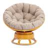 Кресло-качалка Папасан/Papasan (W 23/01 B) /с подушкой/ 115х78х104см, медовый, подушка рогожка, меланж Honey (мед) Кресло-качалка Папасан/Papasan (W 23/01 B) /с подушкой/ 115х78х104см, медовый, подушка рогожка, меланж Honey (мед)