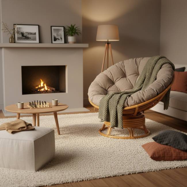 Кресло-качалка Папасан/Papasan (W 23/01 B) /с подушкой/ 115х78х104см, медовый, подушка рогожка, меланж Honey (мед) Кресло-качалка Папасан/Papasan (W 23/01 B) /с подушкой/ 115х78х104см, медовый, подушка рогожка, меланж Honey (мед)