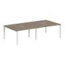 SG.258.OD.63.WH / Рабочая станция 2800х1638х750 / профиль: 60х30 белый; столешница: дуб темный