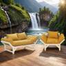 Диван Бинго ткань savana plus yellow, каркас лак