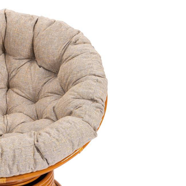 Кресло-качалка Папасан/Papasan (W 23/01 B) /с подушкой/ 115х78х104см, пекан орех, подушка рогожка, меланж Pecan (орех)