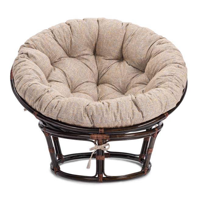 Кресло Папасан/Papasan (23/01 W) /с подушкой и ремешками/ 115х101х104см, античный черно-коричневый, подушка рогожка, меланж Antique brown (античный черно-коричневый) Кресло Папасан/Papasan (23/01 W) /с подушкой и ремешками/ 115х101х104см, античный черно-коричневый, подушка рогожка, меланж Antique brown (античный черно-коричневый)