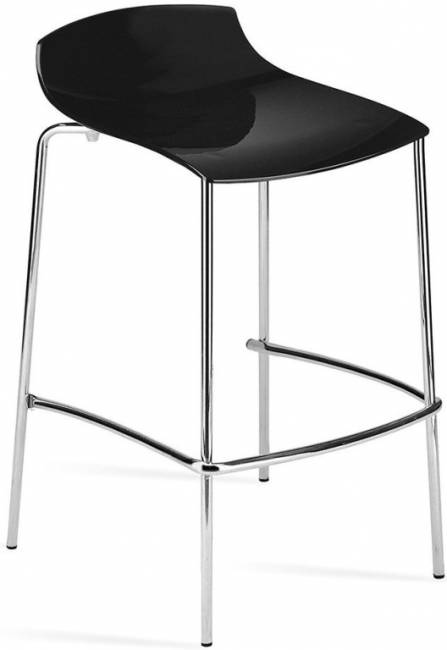 Табурет пластиковый барный X-Treme BSS хромированный, черный 520х510х830 мм