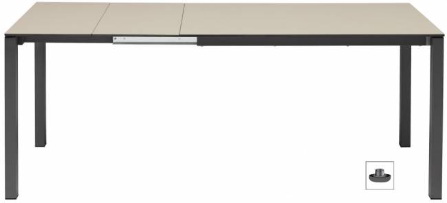 Стол ламинированный раздвижной Pranzo Extendable антрацит, тортора 1200-1600-2000х790х750 мм