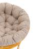 Кресло Папасан/Papasan (23/01 W) /с подушкой и ремешками/ 115х101х104см, медовый, подушка рогожка, меланж Honey (мед)