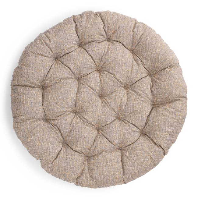 Кресло Папасан/Papasan (23/01 W) /с подушкой и ремешками/ 115х101х104см, медовый, подушка рогожка, меланж Honey (мед)